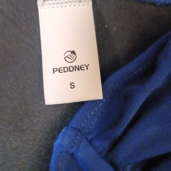 PEDDNEY Royal Blue Ruffle Bow High Waisted Bikini Set Women's Size S - Picture 2 of 6